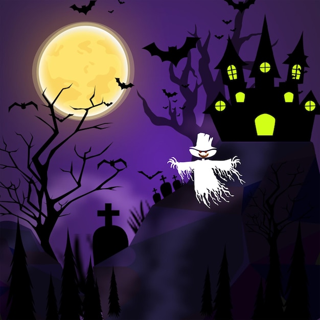 Makieta dyni halloween PSD na ciemnym tle