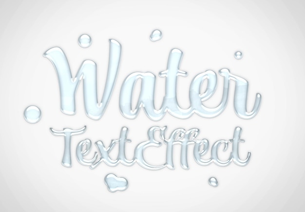 PSD makieta efektu tekstu wodnego