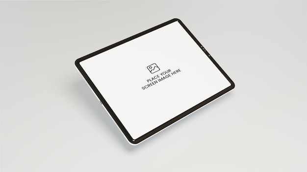 Makieta Ekranu Ipada Białe Tło Prosty Minimalistyczny Ipad Pro