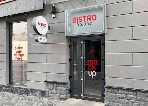 PSD makieta elewacji bistro