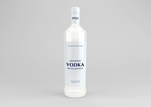 PSD makieta etykiety na butelkę alkoholu wódki