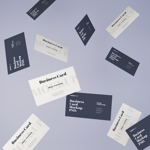 Makieta Falling Business Cards