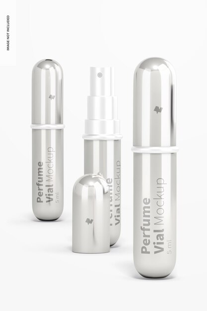 Makieta fiolek perfum 5 ml, widok z przodu