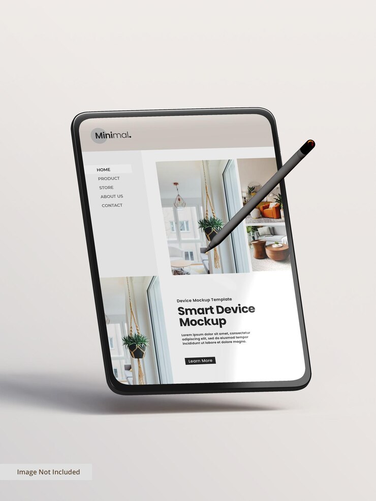 PSD makieta interfejsu użytkownika aplikacji smart tab screen