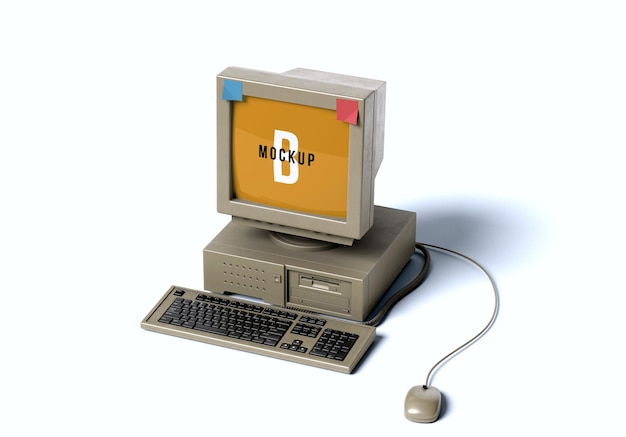 Makieta komputera retro