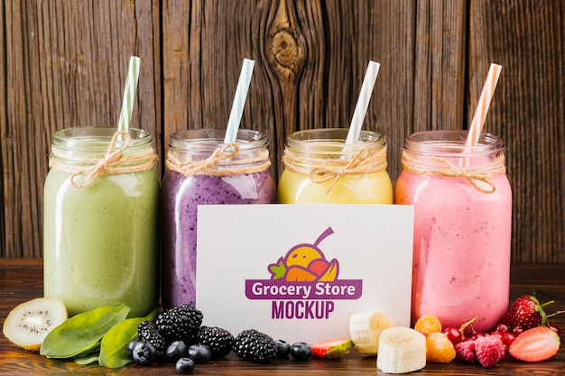 Makieta koncepcji soku i smoothie