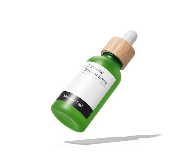 PSD makieta kosmetycznej butelki z zakraplaczem