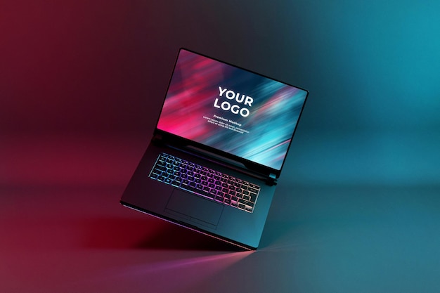 Makieta laptopa do gier z podświetleniem klawiatury LED RGB