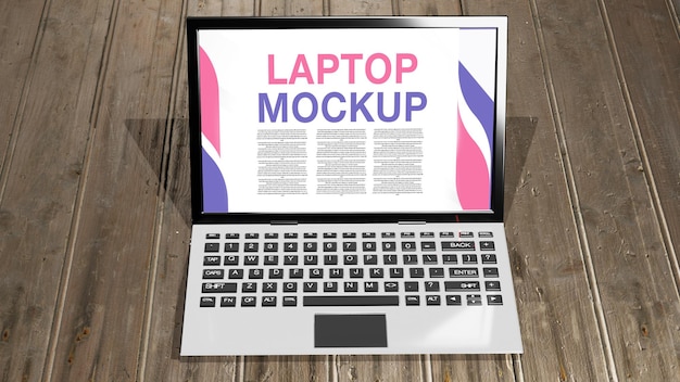 Makieta Laptopa Renderowania 3d