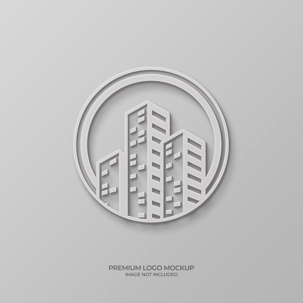 Makieta logo 3d na ścianie