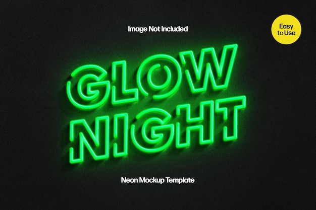 Makieta logo neonowego blasku