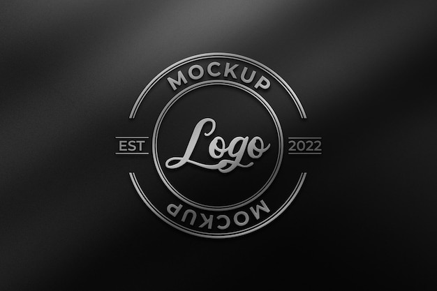 Makieta logo z metalowym znakiem