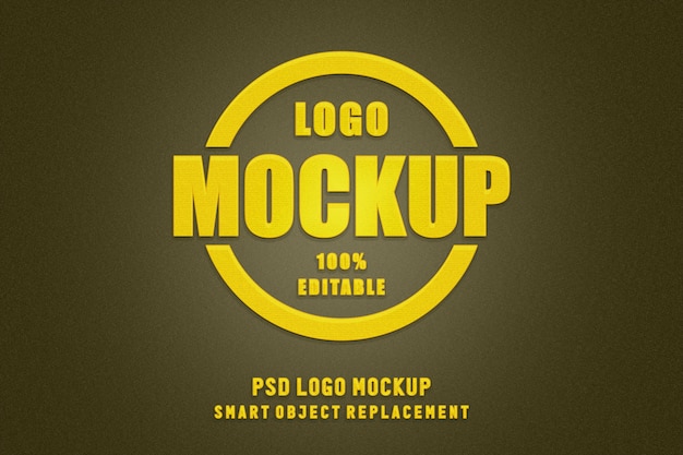 Makieta logo ze złotym kółkiem