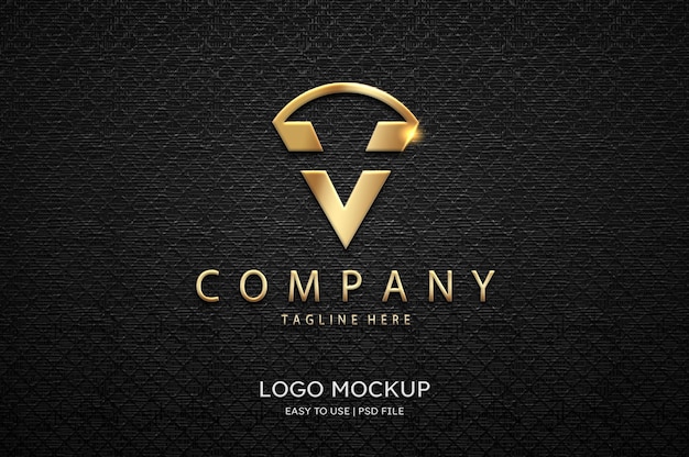 Makieta Luksusowego Logo Gold