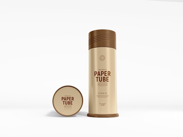 PSD makieta marki kraft paper tube