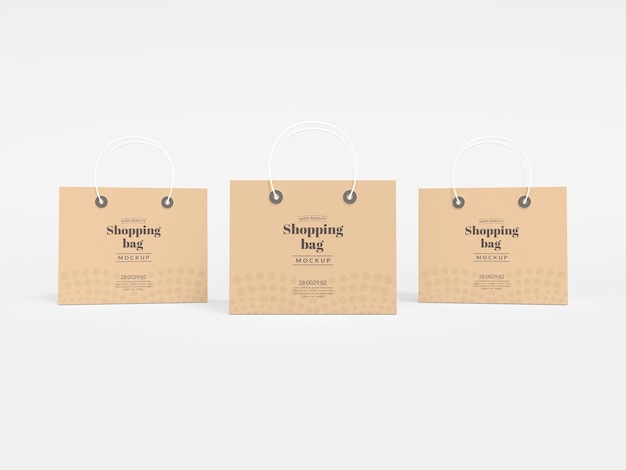 Makieta marki torby na zakupy z papieru pakowego