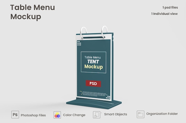Makieta Menu I Namiotu Stołowego Premium Psd