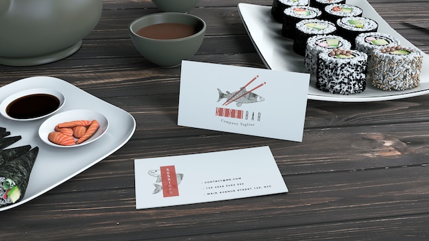 PSD makieta menu kreatywnych sushi bar