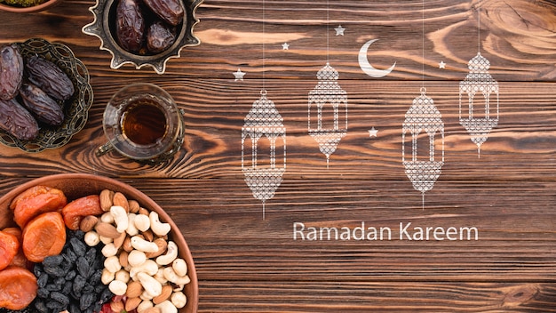 Makieta miejsce z koncepcją ramadanu