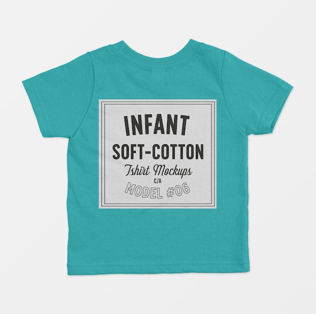 Makieta miękkich bawełnianych t-shirtów dla niemowląt
