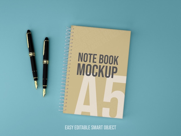 Makieta Notebooka 3d Edytowalny Inteligentny Obiekt Z Piórem