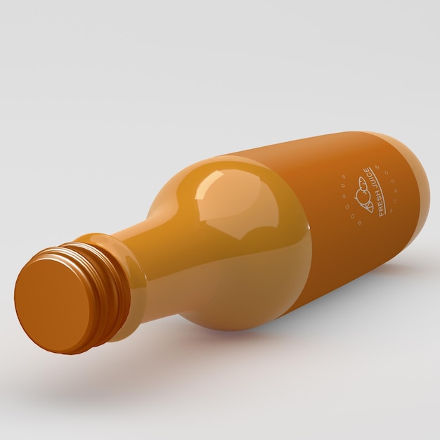 PSD makieta opakowania butelki soku owocowego