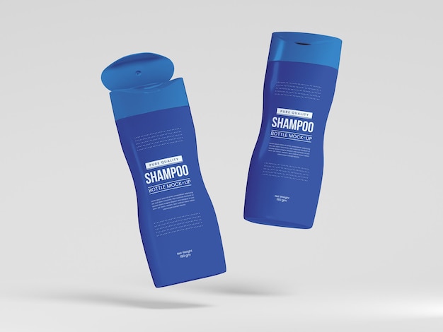 PSD makieta opakowania butelki szamponu