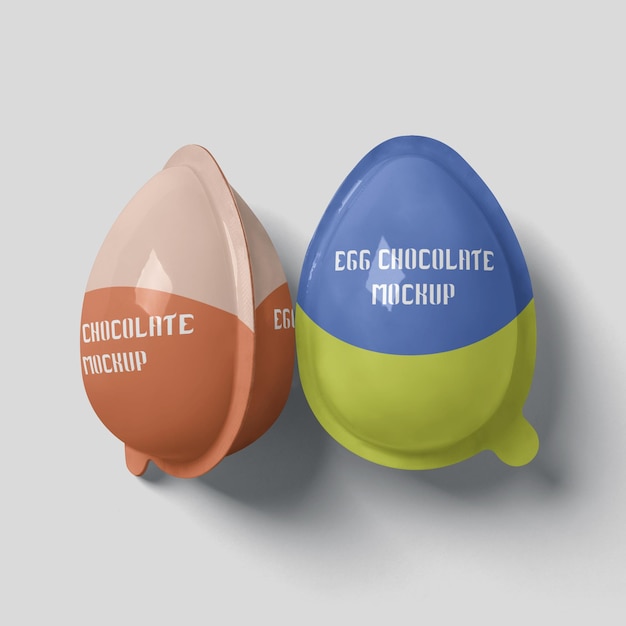 PSD makieta opakowania czekolady jajko