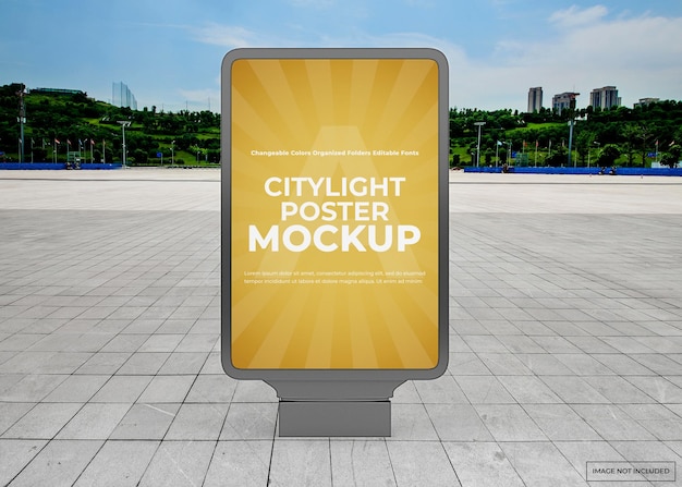 Makieta plakatu na zewnątrz citylight