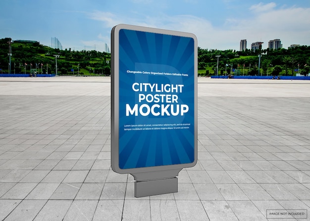 Makieta plakatu na zewnątrz citylight