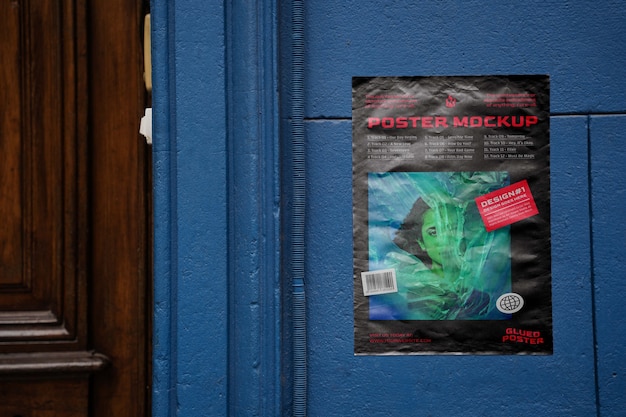 Makieta plakatu z klejonego papieru