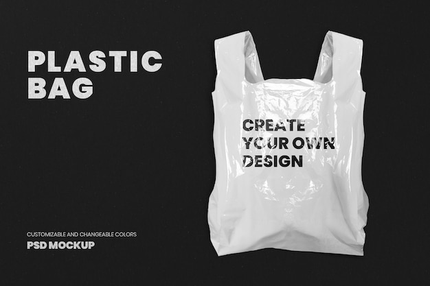 Makieta plastikowej torby na zakupy psd