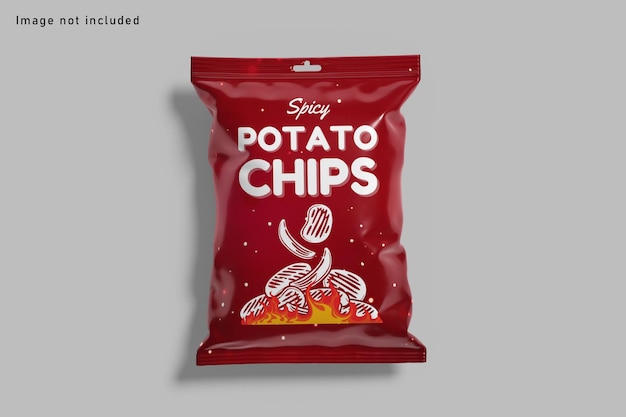 Makieta plastikowej torby z przekąskami