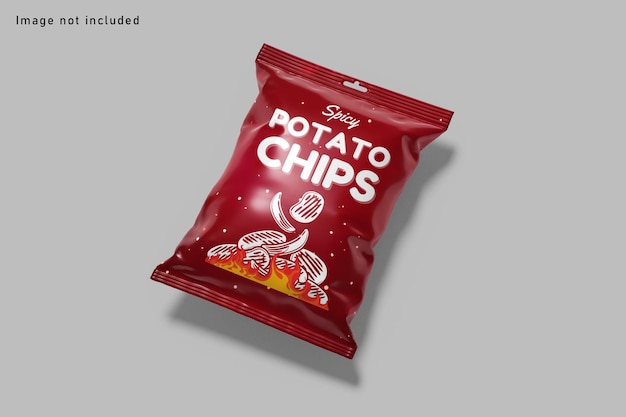 Makieta plastikowej torby z przekąskami
