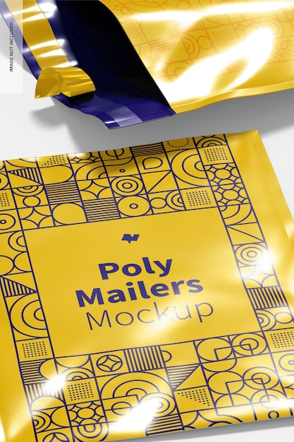 PSD makieta poly mailers