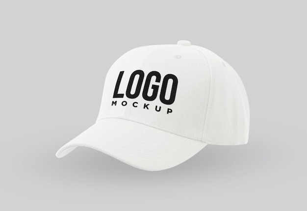 Makieta projektu logo białej czapki sportowej