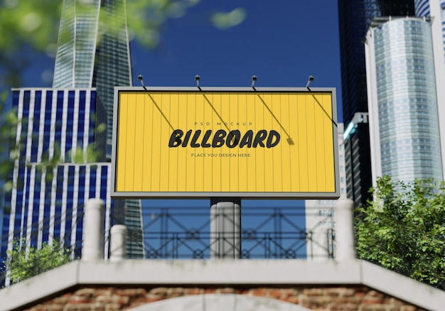 Makieta prostokątnego billboardu Psd