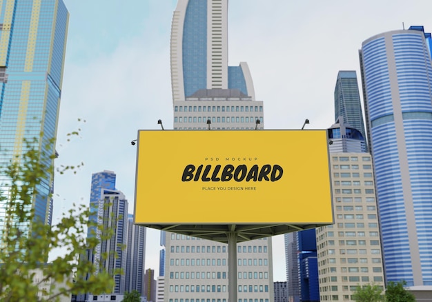 PSD makieta prostokątnego billboardu psd