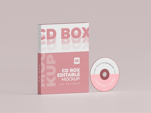 PSD makieta pudełka na cd