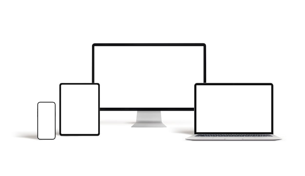Makieta Responsywna Na Izolowane Komputery I Urządzenia Mobilne