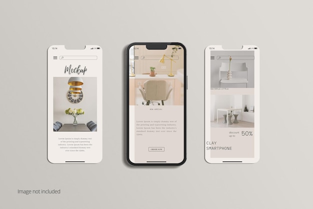Makieta smartfona ui ux lub prezentacja ekranu aplikacji