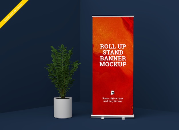 PSD makieta stojaka roll up banner