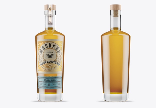 Makieta szklanej butelki whisky