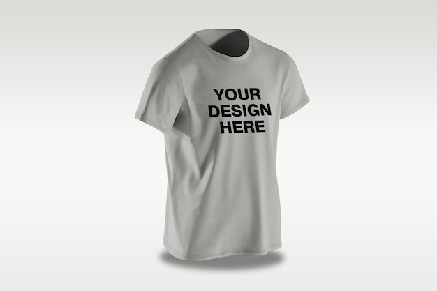 Makieta t-shirt z przodu na białym tle