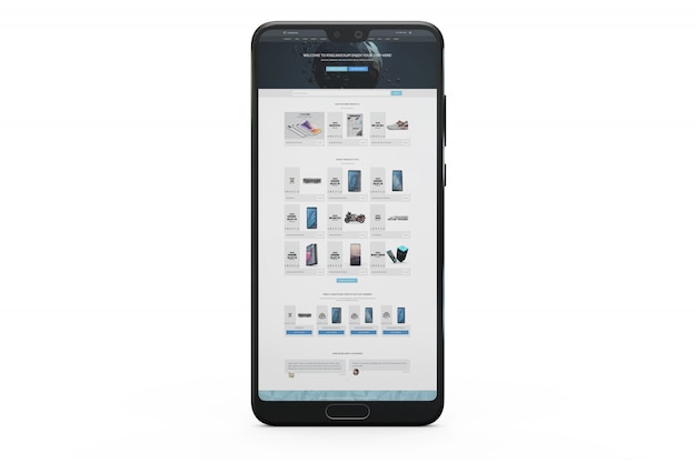 makieta z wyświetlaczem smartphone