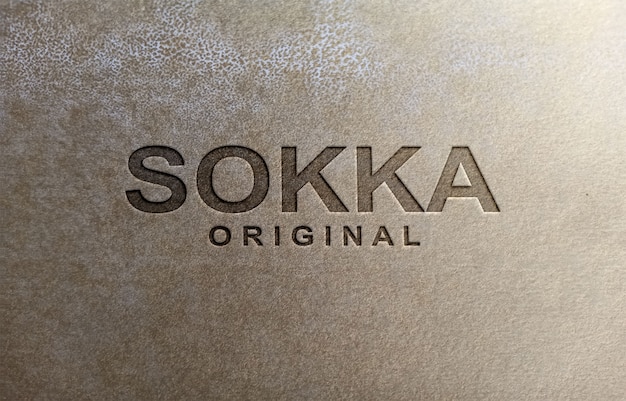 Makietę logo 3D na ścianie