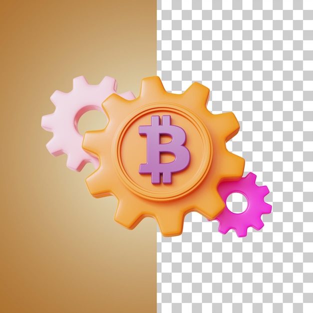 Making bitcoin money for business and finance 3d rendering