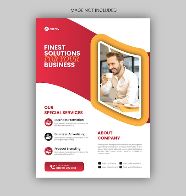 Mal for design av firmflyer eller mal for årsrapport
