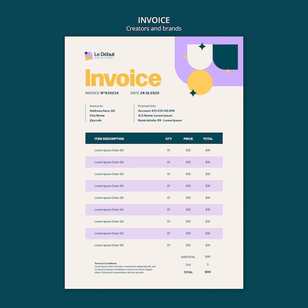 Mal for flat design-merkevarebygging