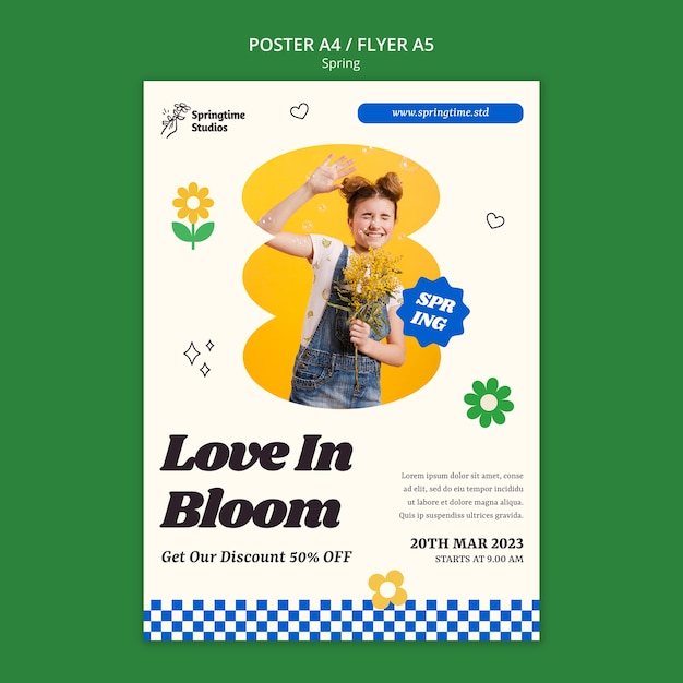 Mal for flat design vårsalg